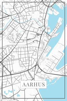 Принти на полотні Aarhus white