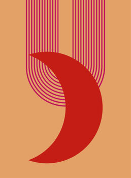 Sticker Abstract Minimalist Poster or Card. Boho