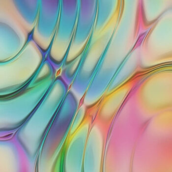 Αυτοκόλλητο Abstract Striped Swirl Distorted  Waves