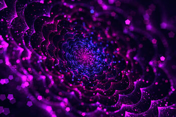 Naljepnica Abstract Violet glowing Star background with