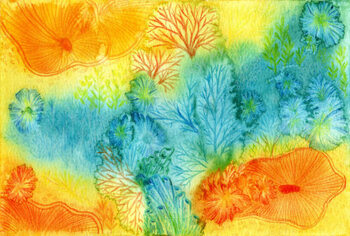 Αυτοκόλλητο Abstract watercolor illustration background