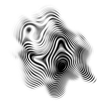 Αυτοκόλλητο Abstract Wave Blob Striped Motion Curves