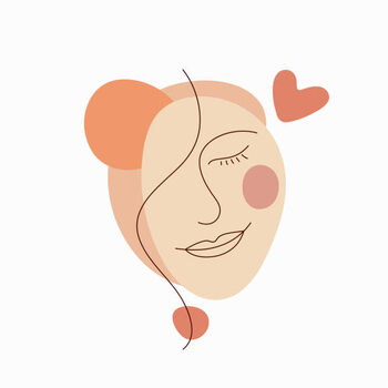 Наклейка Abstract woman face
