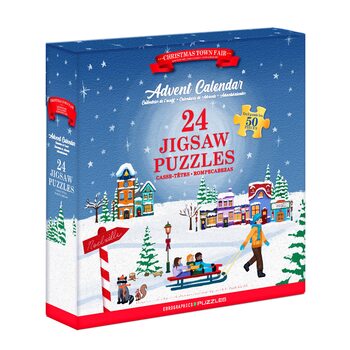Puzzle Advent Calendar Christmas Town Fair