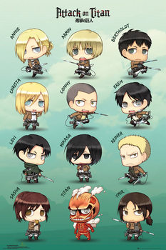 L'Attaque des Titans (Shingeki no kyojin) - Chibi Characters Affiche
