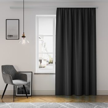 Verho Amelia Home - Pleat Black 1 kpl