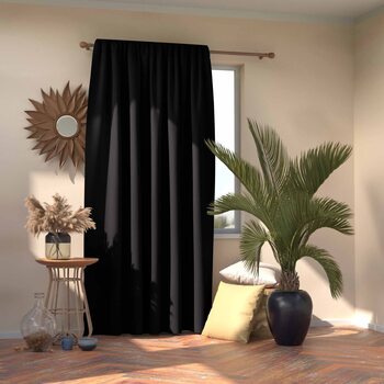 Curtain Amelia Home - Pleat Black 1 pc
