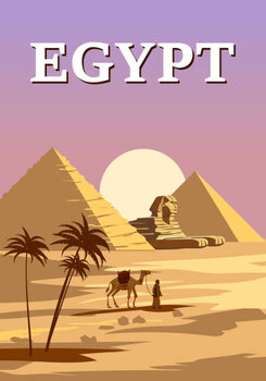 Αυτοκόλλητο Ancient Sphinx, Egypt Pharaoh Pyramids Vintage
