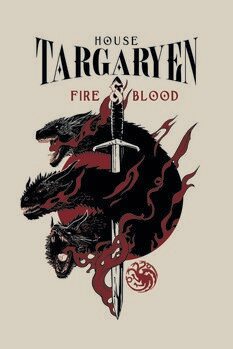 Impressão de arte A Guerra dos Tronos - House Targaryen