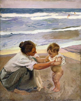 Reprodução do quadro A la Orilla del Mar, 1908