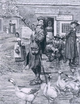 Reprodução do quadro A Quaker Exhorter in New England