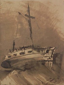 Reprodução do quadro A Ship in Choppy Seas, 1864