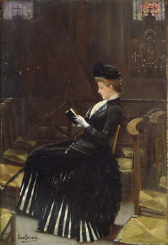 Reprodução do quadro A Woman at Prayer, c.1889