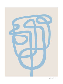 Illustration Abstract face line