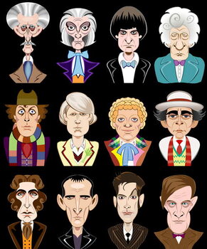 Reprodução do quadro Actors from the BBC television series 'Doctor Who'