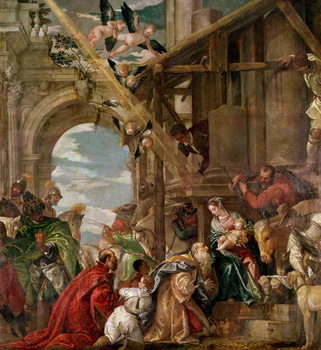 Reprodução do quadro Adoration of the Kings, 1573