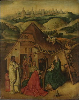 Reprodução do quadro Adoration of the Magi, early 17th century