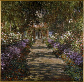 Reprodução do quadro Allee in the garden of Giverny