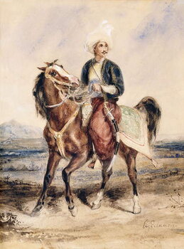 Fine Art Print An Arab Warrior on Horseback i