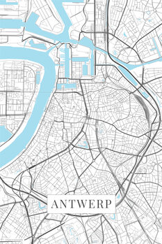 Map Antwerp white