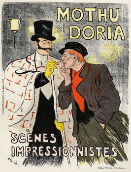 Reprodução do quadro Art. Entertaiment. The singers Mothu and Doria.