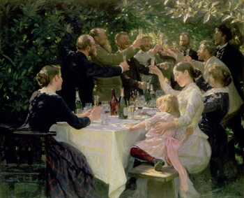 Reprodução do quadro Artists' Party at Skagen, 1888