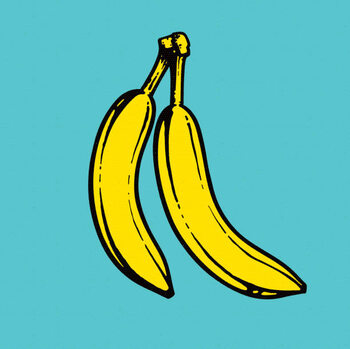 Taidejuliste Bananas Pop Art illustration