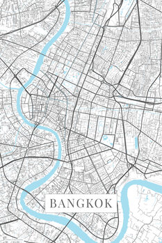 Karttoja seinälle - Kartat Bangkok | Taulut, tapetit 