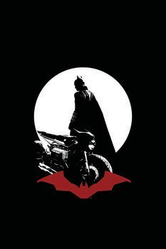Art Poster Batman - Batcycle