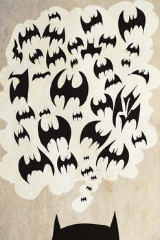 Impressão de arte Batman overthinking
