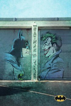 Impressão de arte Batman vs. Joker - Grafitti