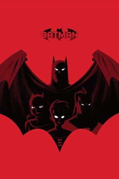 Impressão de arte Batman with little Titans