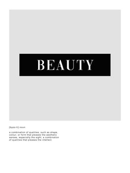 Illustration Beauty definition