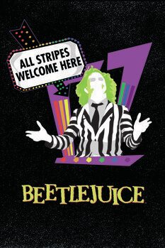 Impressão de arte Beetlejuice - All stripes welcome here