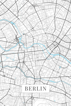 Kartta Berlin white