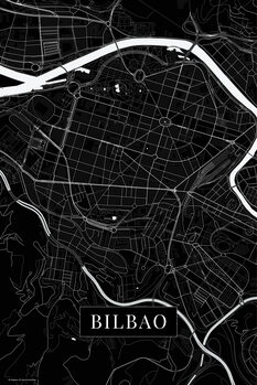 Map Bilbao black