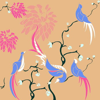 Reprodução do quadro Blossom Birds