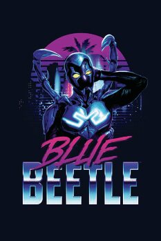 Impressão de arte Blue Beetle - Night Pose