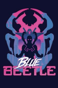 Art Poster Blue Beetle - Vibrant