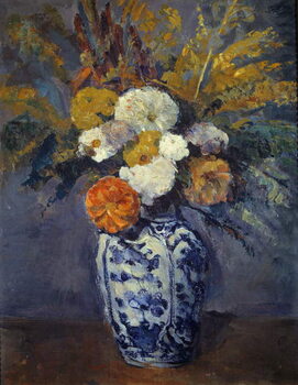 Reprodução do quadro Bouquet of dahlias.