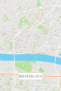 Map Bratislava color