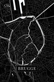 Map Brugge black
