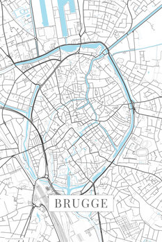Map Brugge white