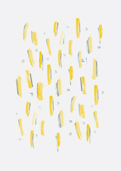 Illustration Brush strokes mustard