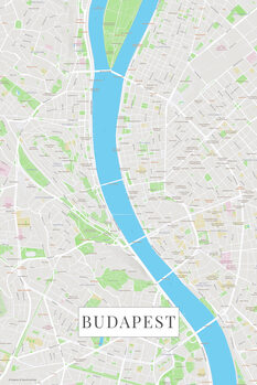 Map Budapest color