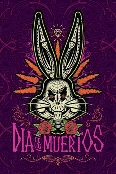 Impressão de arte Bugs Bunny - Dia dos Mortos