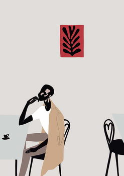 Taidejäljennös Cafe Scene with Matisse, 2016,