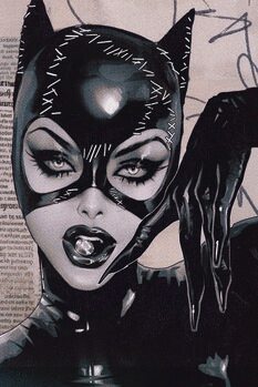 Impressão de arte Catwoman - Black Suit