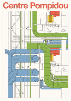 Reprodução do quadro Centre Pompidou, 2023
