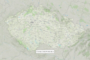 Mapa Česká republika color